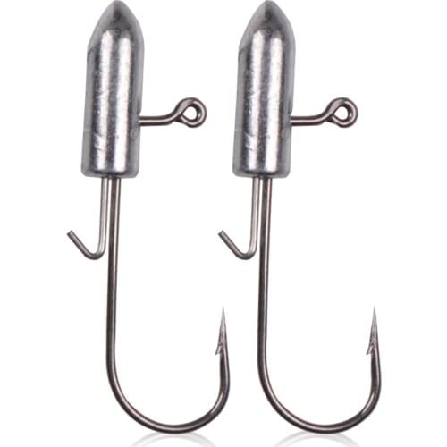 5pcs/lot high quality Lead jig head 0.8g 2g carp fishing hooks soft lure hooks bait hooks single hook Accessories Tackle