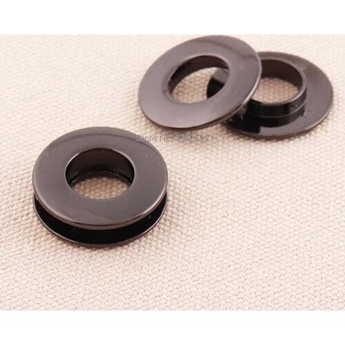 8pcs/lot 25mm outer alloy high Quality Black Color Grommet eyelets for bag garment hardware accessories