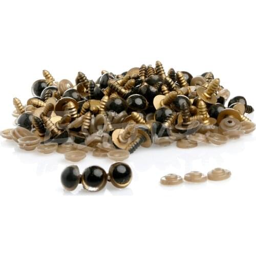 900C 100Pcs/Set 10mm Plastic Safety Eyes for teddy bear Doll Animal Puppet Craft