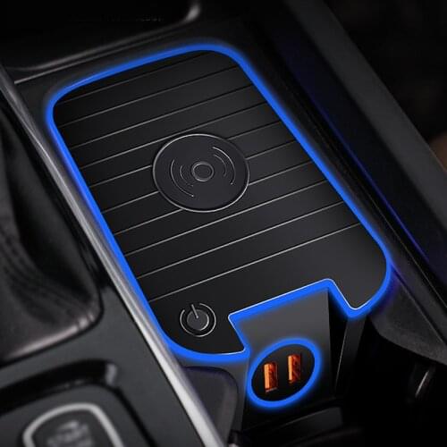 15W car wireless charger for Volvo XC90 S90 V90 XC60 V60 C60 S60 2018 2019 2020 fast charging plate wireless mobile charger