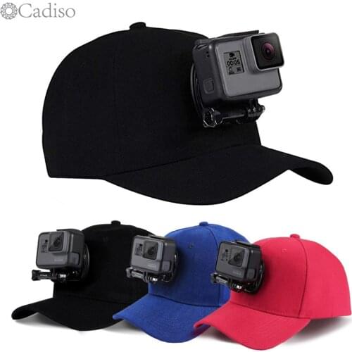 Cadiso Adjustable Mens Baseball Cap For GoPro Action Cameras Holder Hat Cap With J-Hook Buckle Mount Screw For GoPro HERO 5 4 3