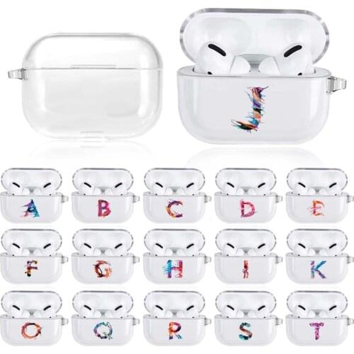 AirPods Case for Apple AirPods Pro A2084 A2083 Clear Letter Soft Silicone Cute Wireless Bluetooth Earphone Cover