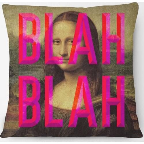 European Altered Oil Painting Portrait Art Cushion Covers Sofa Couch Decorative Pillow Case