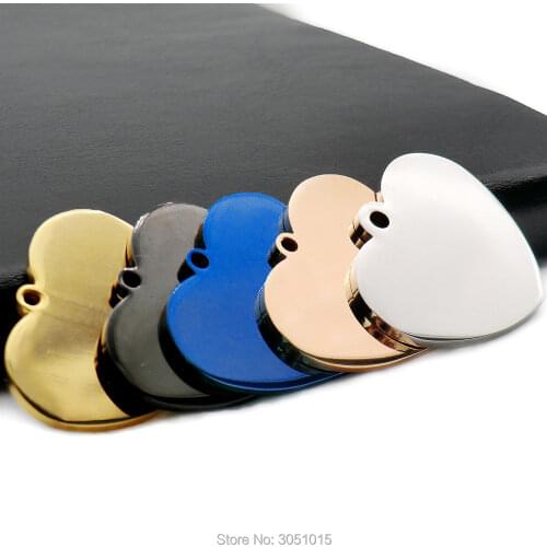 20pcs Stainless Steel Pet ID Cat Tag Name Dog Collar Tag Personalized heart Name PhoneCustomized Double Side Anti-Lost Pet plate