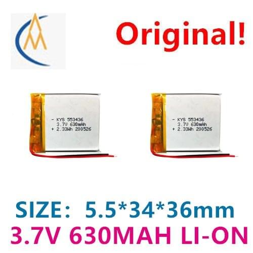 2PCS 553436 3.7v630mah low temperature resistance 40 ° below zero 553535 603535 503535 lithium battery aircraft model power toy