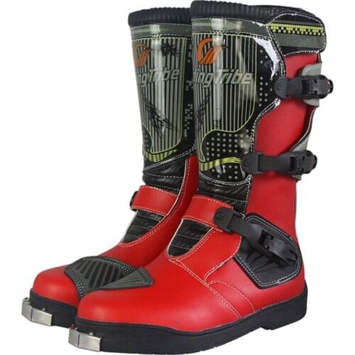 Men Motorcycle Long Riding Boots Motorbike Motorboats Dirt Bike Boot Toe Foot Protection Shoes Motocorss Racing Protectors