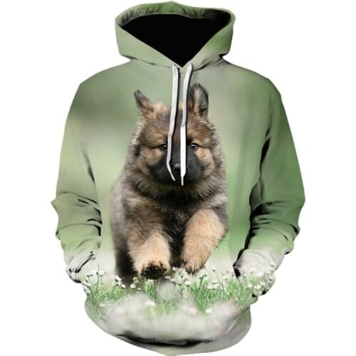 2021 New Fashion hot Dog Animal leisure 3D printing Hoodie Sweatshirt Man / Woman Cool jacket Street Hoodies men clothing Tops