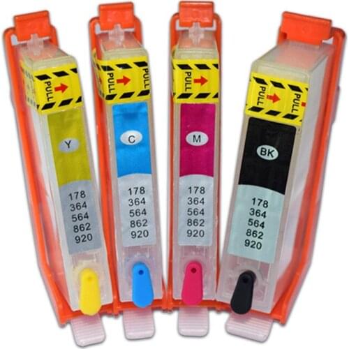 With ARC Chip For HP 564 Refillable Ink Cartridge for HP Photosmart B209a B210a 5510 5515 6510 B109a B109n B110 printer