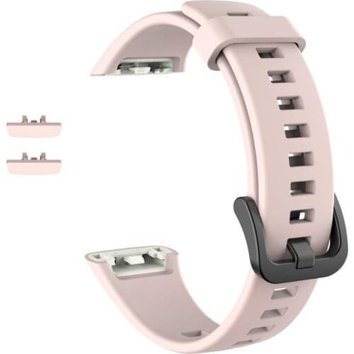 For Huawei Honor Band 6 Silicone Strap Smart Watch Replacement Pure Color Sports Wristband Pin Buckle Adjustable Watchbands