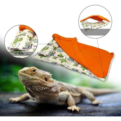 Reptile Sleeping Bag Cartoon Tropical Cactus Print Blanket with Pillow Cage Sleepovers Nap Mat Bearded Dragon Leopard Wholesales