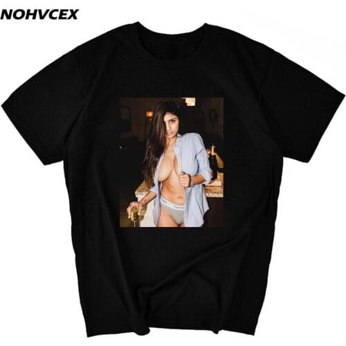 Mia Khalifa High Quality Custom 100%Cotton T-shirt Men/Women Short Sleeve Casual
