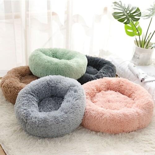 Winter Warm Plush Dog Pet Nest Round Plush Cat Nest
