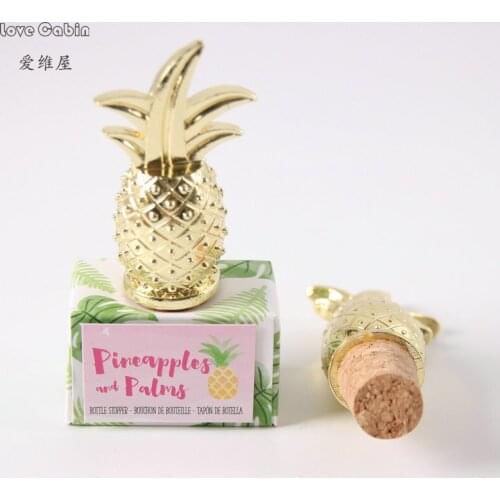Golden pineapple wine stopper 12pcs wedding party decorations House Moving business travel travel souvenirs
