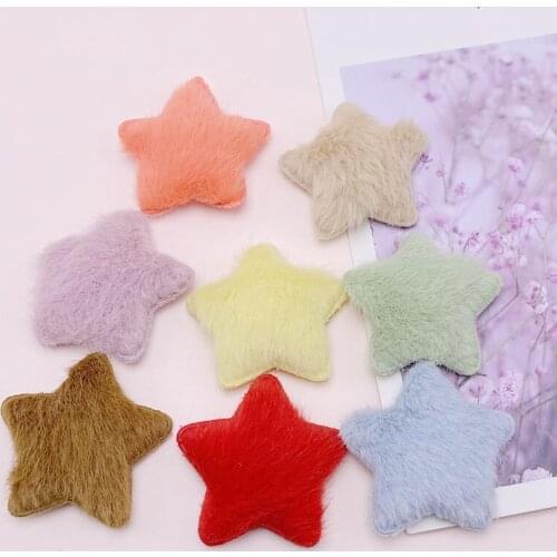 10PCS Star Ball Padded Appliques For clothes DIY Baby hair Clip headwear Decor Ornament Accessories