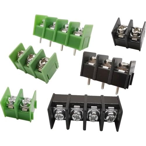 10Pcs/lot KF7.62 2 Pin 3 Pin 4 Pin Pitch 7.62mm Screw PCB Terminal Block Connector Straight Needle Spliceable Terminals