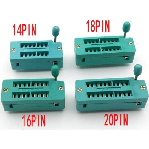 2pcs 14PIN 16PIN 18pin 20PIN ZIF socket for DIL ICs Textool Zero Insertion wide DIP test