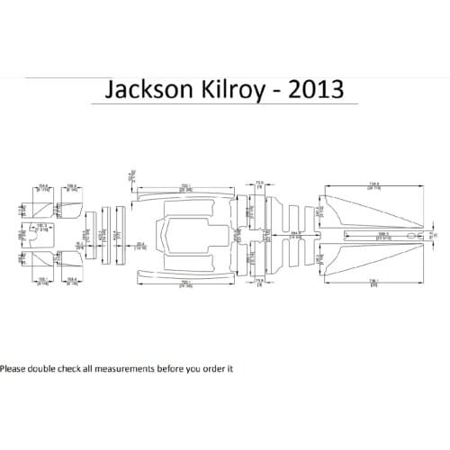 2013 Jackson Kilroy Kayak Boat EVA Decking Mat Pads Kit 1/4"