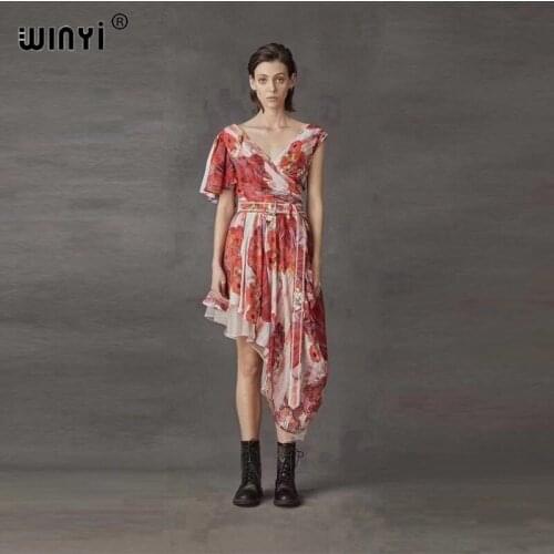 2021 Fashion Runway Summer short Sleeve Maxi Dress Womens elastic Waist Floral Print Elegant Party Holiday Long Dress