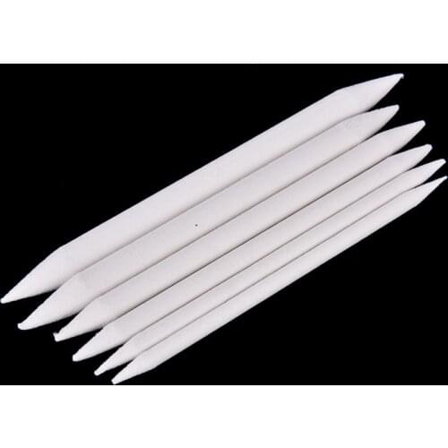 6pcs/set Blending Smudge Stump Stick Tortillon Sketch Art White Drawing Pen Tool Rice Paper