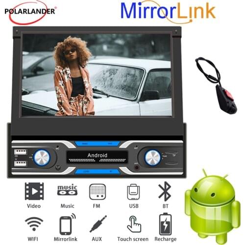 Android 9.0 GPS Car Radio WiFi Video Output 1G+16G 7 "HD Bluetooth 4.0 RCA 3USB Dual Screen FM DVR 40 Languages 60W App