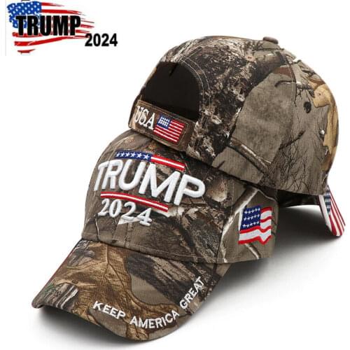 Trump 2024 BaseBall Cap Camouflag 3D Embroidery USA Flag Baseball USA Keep America Great Again Wholesale