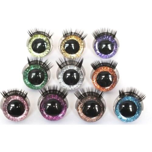 20sets 20mm Safety eyes with eyelashes-flashing eyes Plastic safety eyes