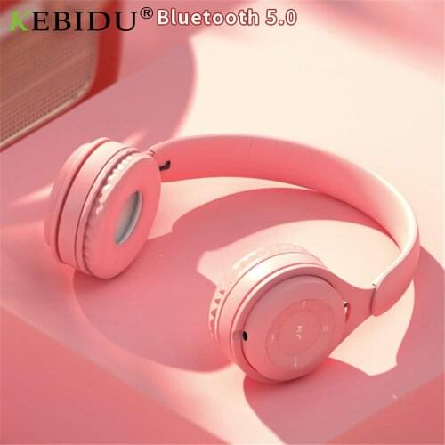 Bluetooth5.0 Wireless Headphone Bluetooth Headphone HiFi Stereo Ear Wired Headphone Wireless with Microphone Support TF Card