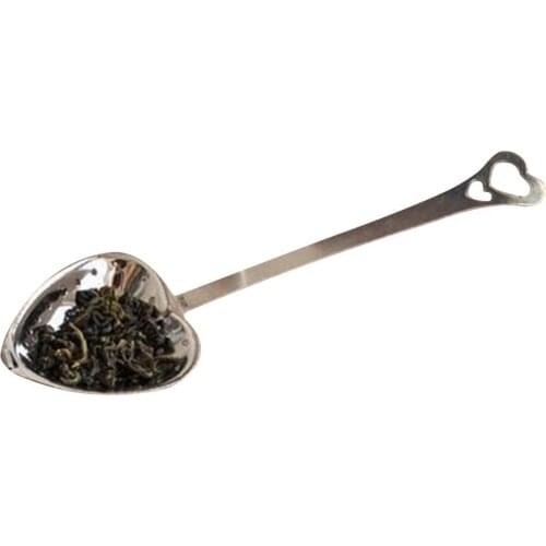 Tea Strainers Spoon Creative Design Loose Leaf Infusers Stainless Steel Heart Shape Herbs Spice Filter Teaware Tool Wholesale
