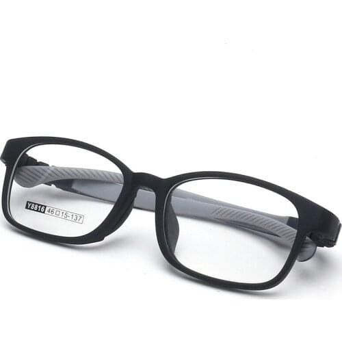 Kids Eyeglasses Children Unbreakable TR90 Glasses Frame Optical Prescription Eyewear Frames Girls Boys Blue Patchwork Glasses