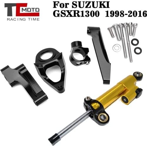 For SUZUKI GSXR 1300 1998-2016 Steering Damper & Damper Bracket Mount kit For Suzuki GSXR 1300 2001 2002 2003 2004 2005 2006