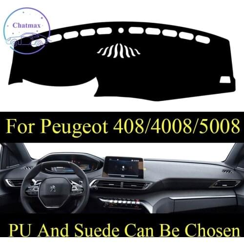Customize For Peugeot 408 10-19/4008 12-13 17-19/5008 17-19 Dashboard Console Cover PU Leather Suede Protector Sunshield Pad