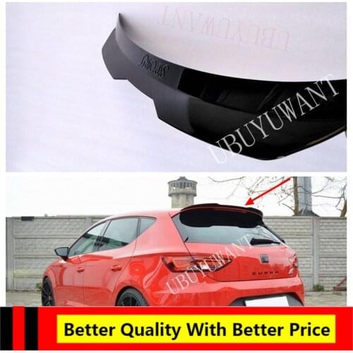 EPFBSQP For VOlkswagen Seat LEON Spoiler Lip 2000-2020 3 Doors/ 5 Doors ABS Material Universal Spoiler Car Tail Wing Decoration
