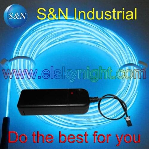 Blue 4M Flexible Neon Light EL Wire Rope Tube with Controller 10 colors for holiday decoration creative usage free shipping