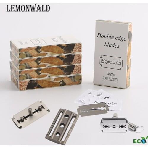 Lemonwald Double Edge Safety Razor Blade Straight Razor Safety Razor Blade Men Razor Made In Japan Each Box 5 Blades