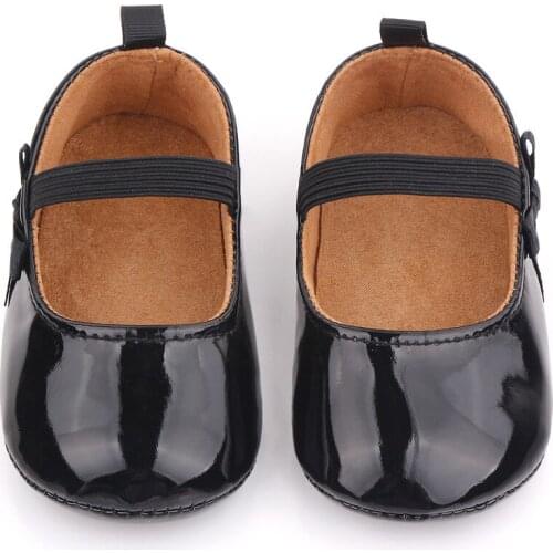 Infant Newborn Baby Girls Bow Shoes Baby Girl Princess Hook & Loop First Walkers Shoes Booties