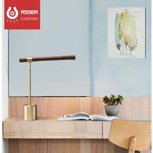 Simple Chinese style creative light luxury marble living room desk lamp postmodern art leather bedside bedroom study desk lamp