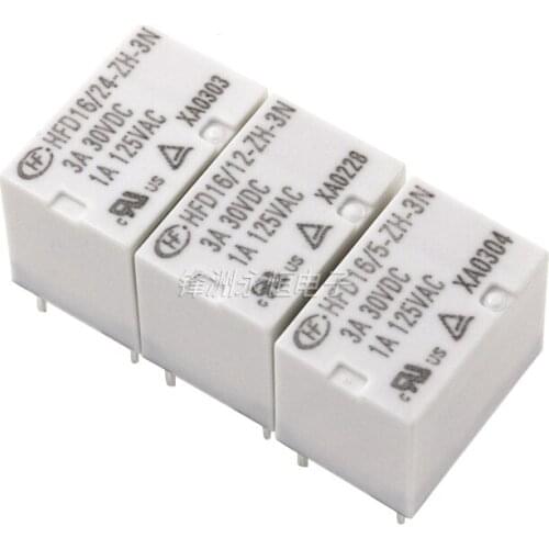 5PCS Relay HFD16/05-ZH-3N HFD16/12-ZH-3N HFD16/24-ZH-3N 3A 30VDC 6PIN