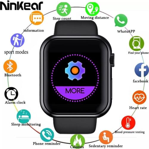 Ninkear Smart Watch Women Men Kids Heart Rate Blood Pressure Monitor D28 Waterproof Sport Smartwatch For Apple Android