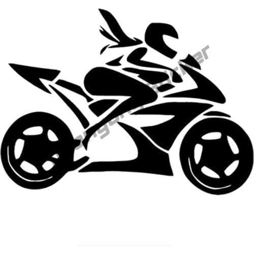 Gilr Motorcycle Rider Vinyl Car Sticker Funny Bumper Truck Speedboat Camper Decals Motorcycle Fine Decal Accessories KK15x12cm