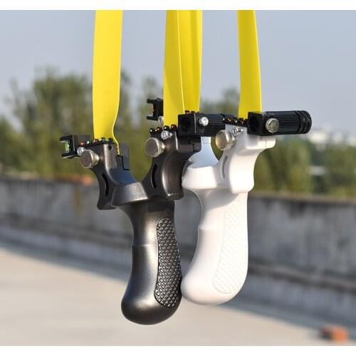 High Precision Laser Aiming Slingshot Use Flat Rubber Band Outdoor Shooting Slingshots Catapult Toys Outdoor Games for Adult