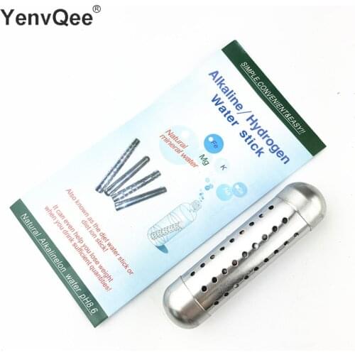 YenvQee 2pcs Portable 304 Stainless Steel PH Alkaline Water Purfier Sticks Hydrogen Mineral Purifier Increase the PH Levels