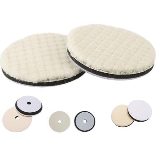 2 pieces of wool car polishing pad kit for care cleaning and polishing machine