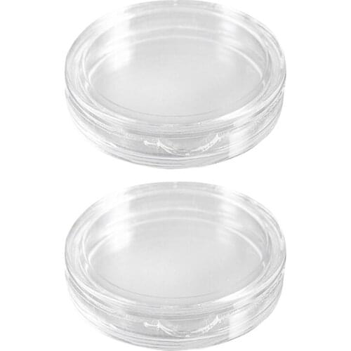 20 Pcs Small Round Transparent Plastic Coin Capsules Box 24Mm & 35Mm