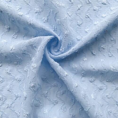 3D Brocade Chiffon Wavy Crinkle Fabric Nano-crepe Furry Jacquard Fringed Fabric Dress Fashion Fabric