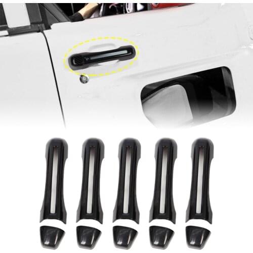 4Pcs/Set Car Tailgate Door Handle Cover Exterior Moulding Trim For Jeep Wrangler JL 4-Door 2018 2019 2020