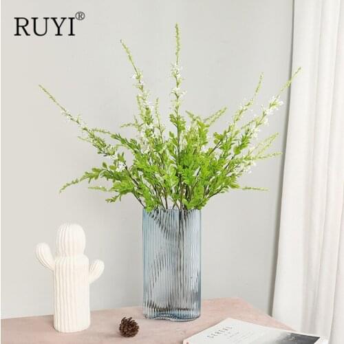 5 Heads Sage Grass Bride Holding Flowers Artificial Green Plants Living Room Window Layout DIY Wedding Birthday Party Decoration