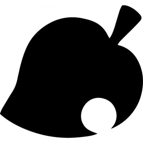 Car Sticker Animal Crossing Leaves Funny Rear Windshield PVC Decal Car Sticker Accessories Waterproof Black/White,16cm*15cm