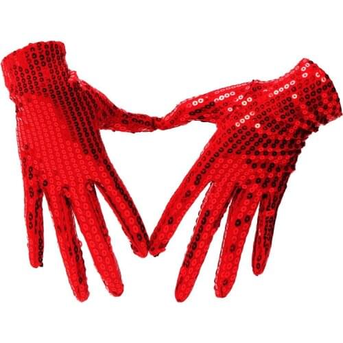 1 Pair Shiny Gloves Sequined Gloves Evening Party Costume Gloves Festival Cosplay Halloween Glove Mittens Party Supplies
