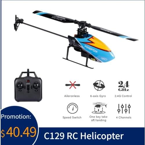 C129 RC Helicopter 4CH Mini Aileronless Helicopter 6-axis Gyro 15min Flight Time Remote Control Helicopter RC Aircraft for Kids