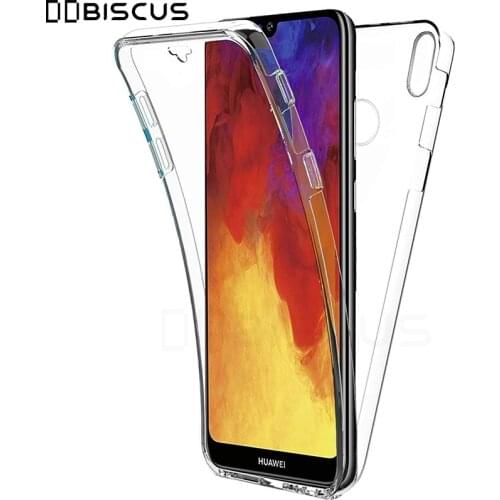 Double Front + Back Protector Silicone Case For Huawei Y6 Y7 Prime Pro 2019 MRD-LX1F DUB-LX1 DUB-LX3 Honor 8A JAT-LX1 Full Cover